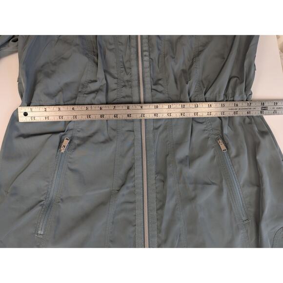 ATHLETA Drip Drop Jacket Minimalistic Grey Lightweight Gray/Green S Small - Picture 10 of 16